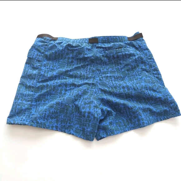Patagonia Blue & Black Swim Shorts Trunks w Belt Size L - Picture 2 of 11